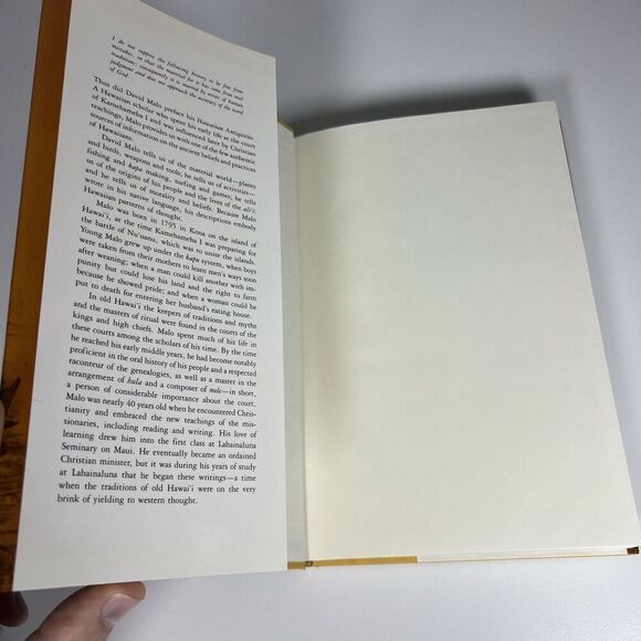 Hawaiian Antiquities by David Malo - 2nd Edition - Hardcover w/DJ - 1987 Reprint - Picture 7 of 10